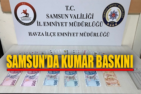 Samsun'da kumar oynayan 5 kişiye 20 bin 275 lira ceza