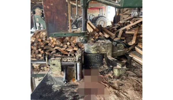 Sinop'ta iş kazası: Elini hızar makinesine kaptırdı