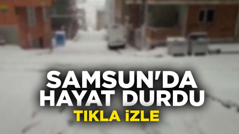 Samsun'da kar hayatı durdurdu