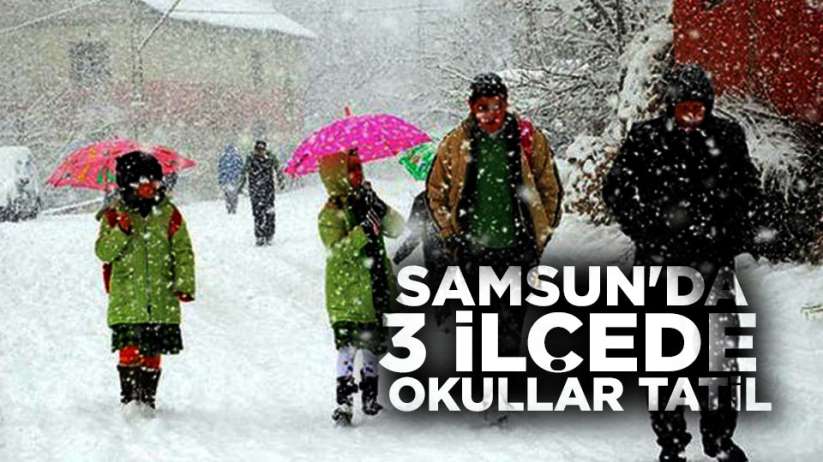 Samsun'da kar tatili alan ilçeler