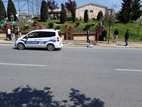 Küçükçekmece'de akıl almaz kaza