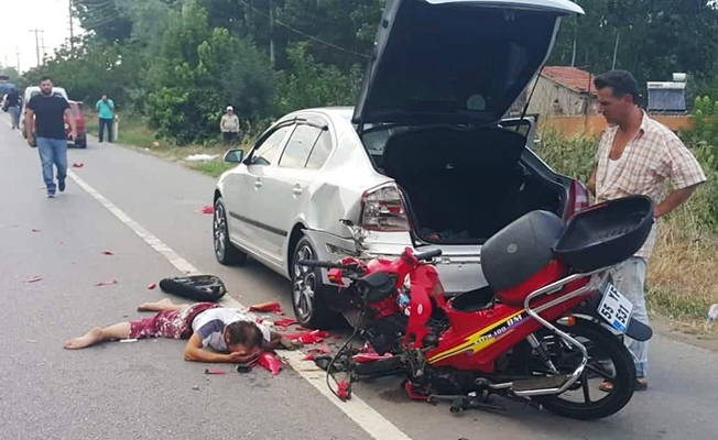 Arkadan Çarpıp Ağır Yaralandı