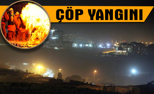 Manisa çöplüğündeki yangın