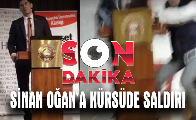 Sinan Oğan'a Kürsüse Saldırı Girişimi
