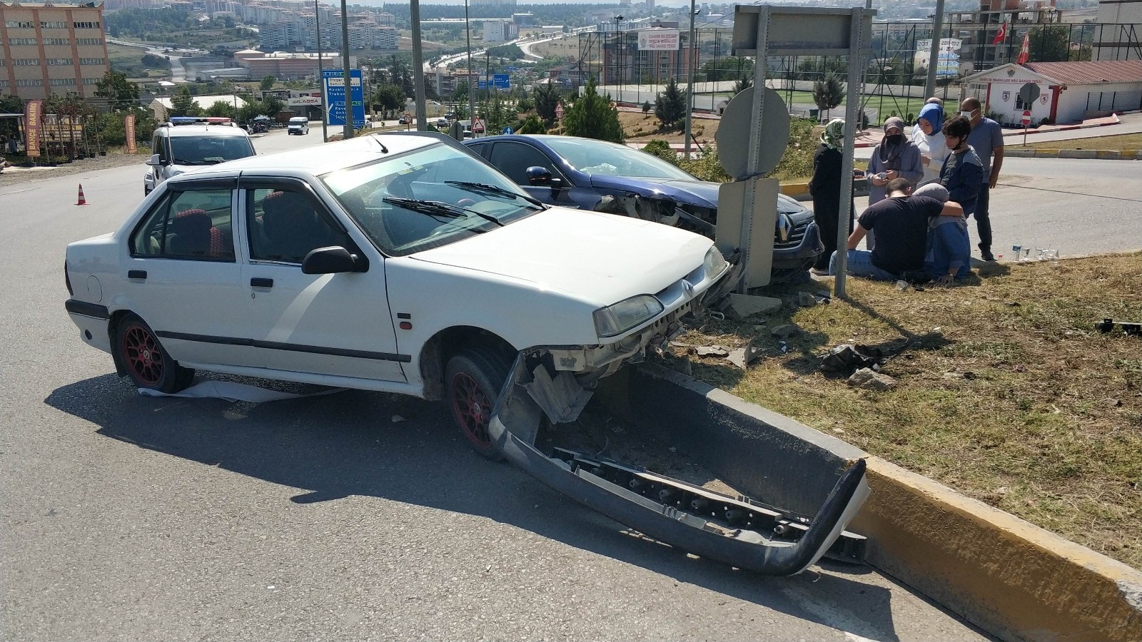 Samsun'da kavşakta kaza: 3 yaralı
