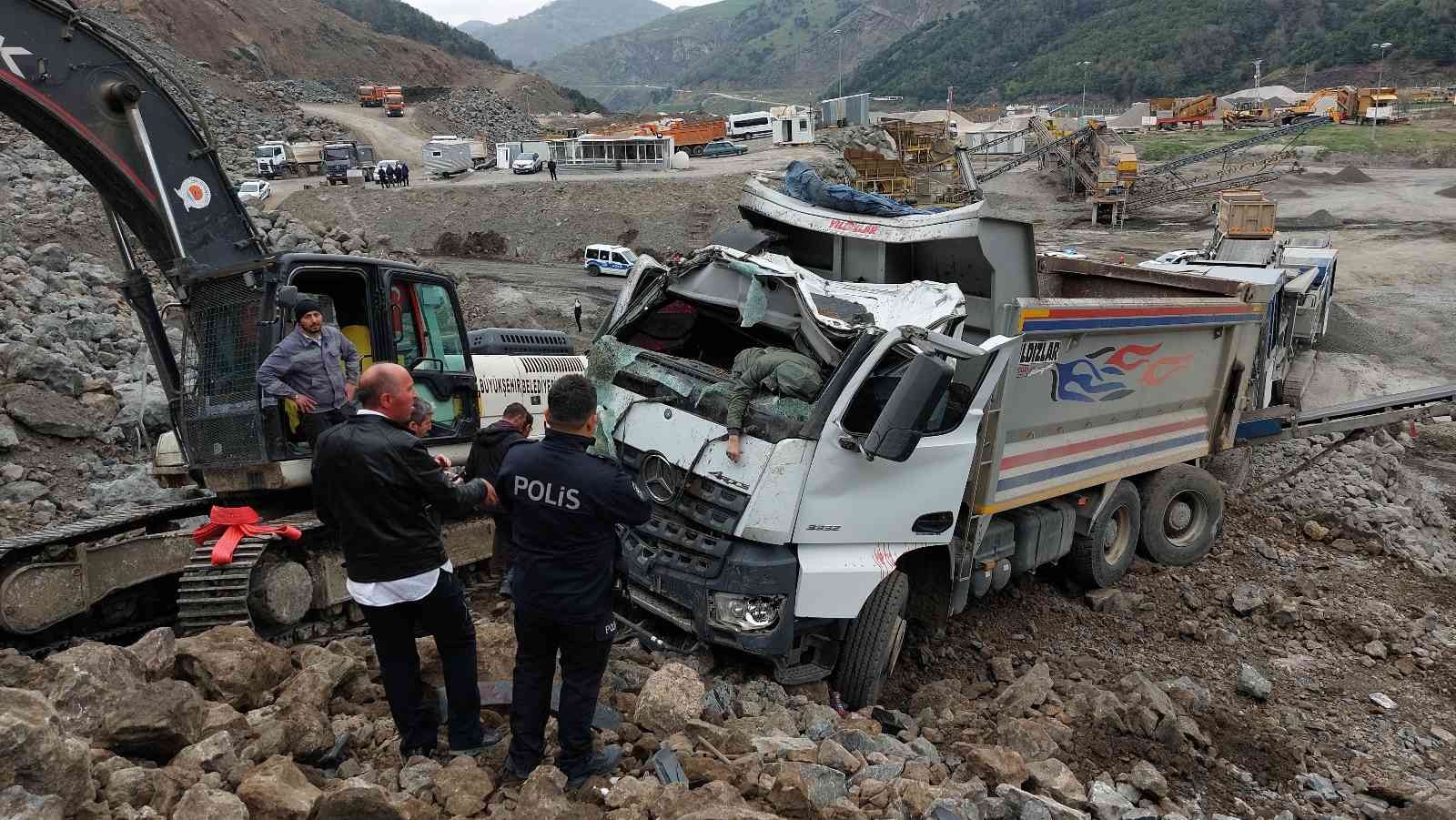 Samsun'da taş ocağında feci kaza: 1 ölü
