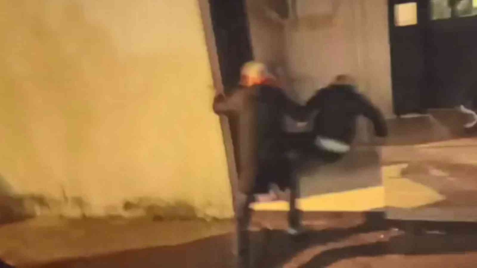 Samsun'da Trabzonspor'un kutlamalarında gerginlik
