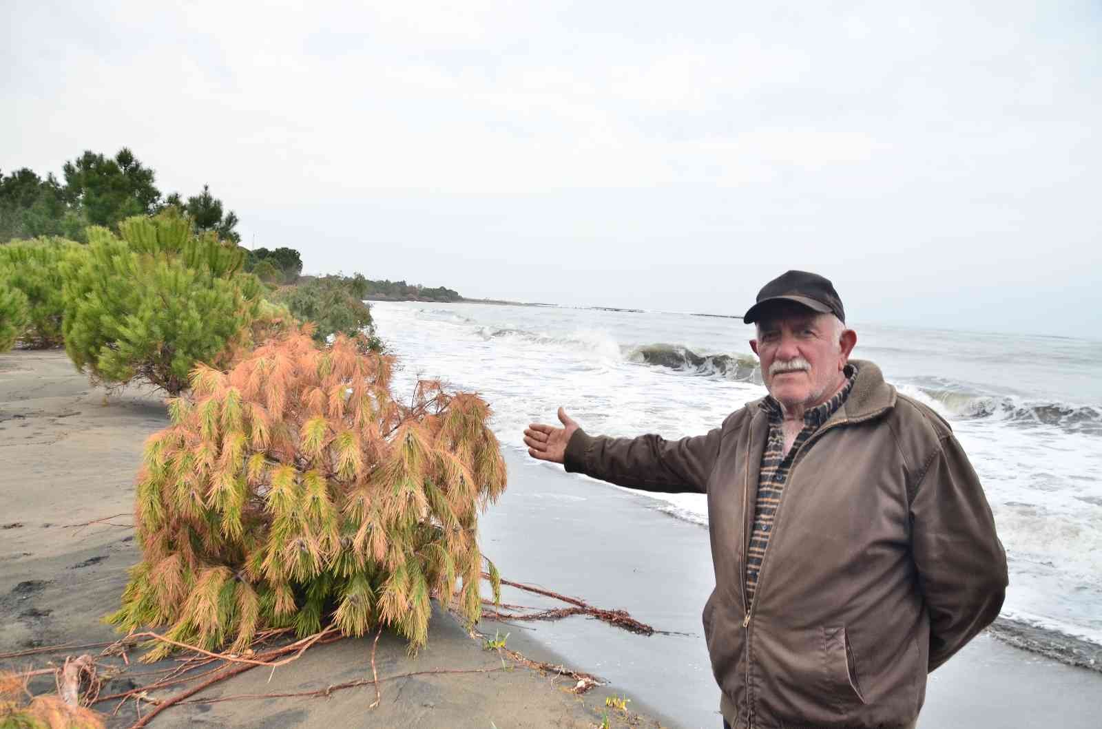 Hırçın dalgalar 150 metre kumsalı yuttu, evler tehdit altında
