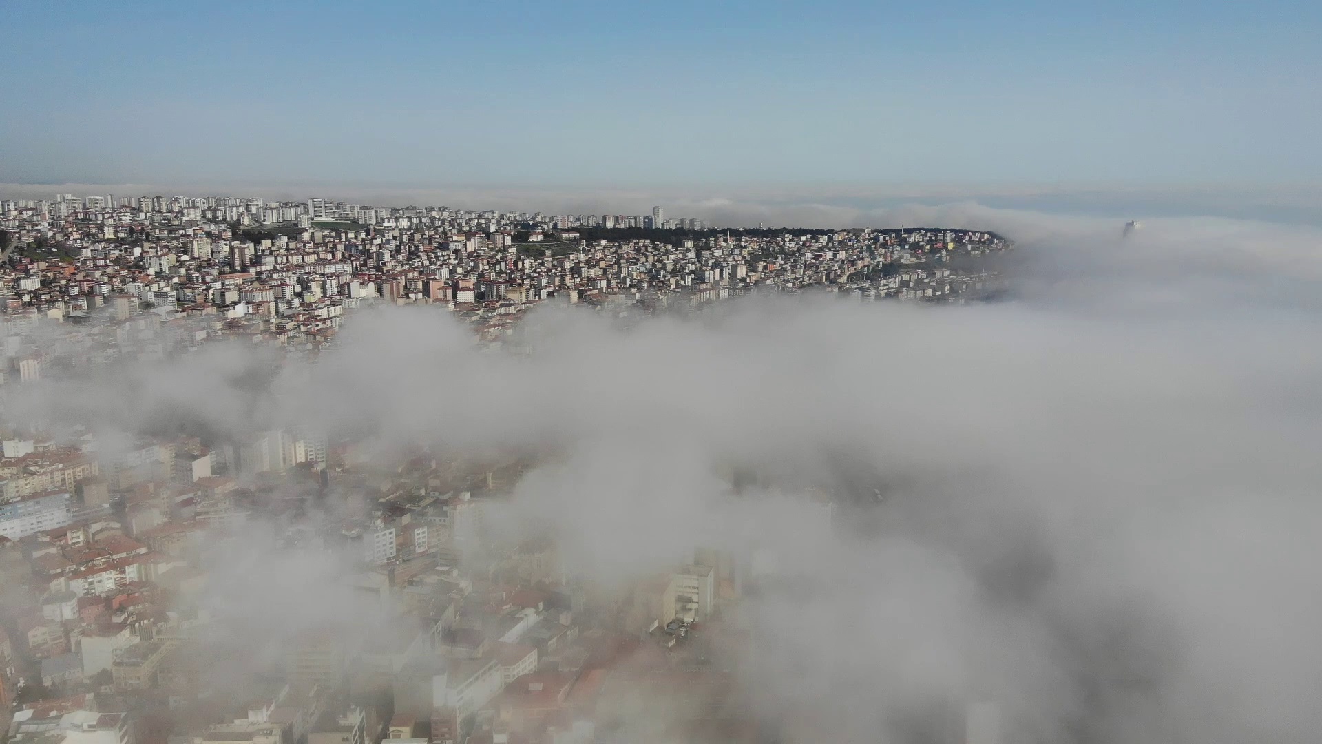 Samsun'da sis güzelliği