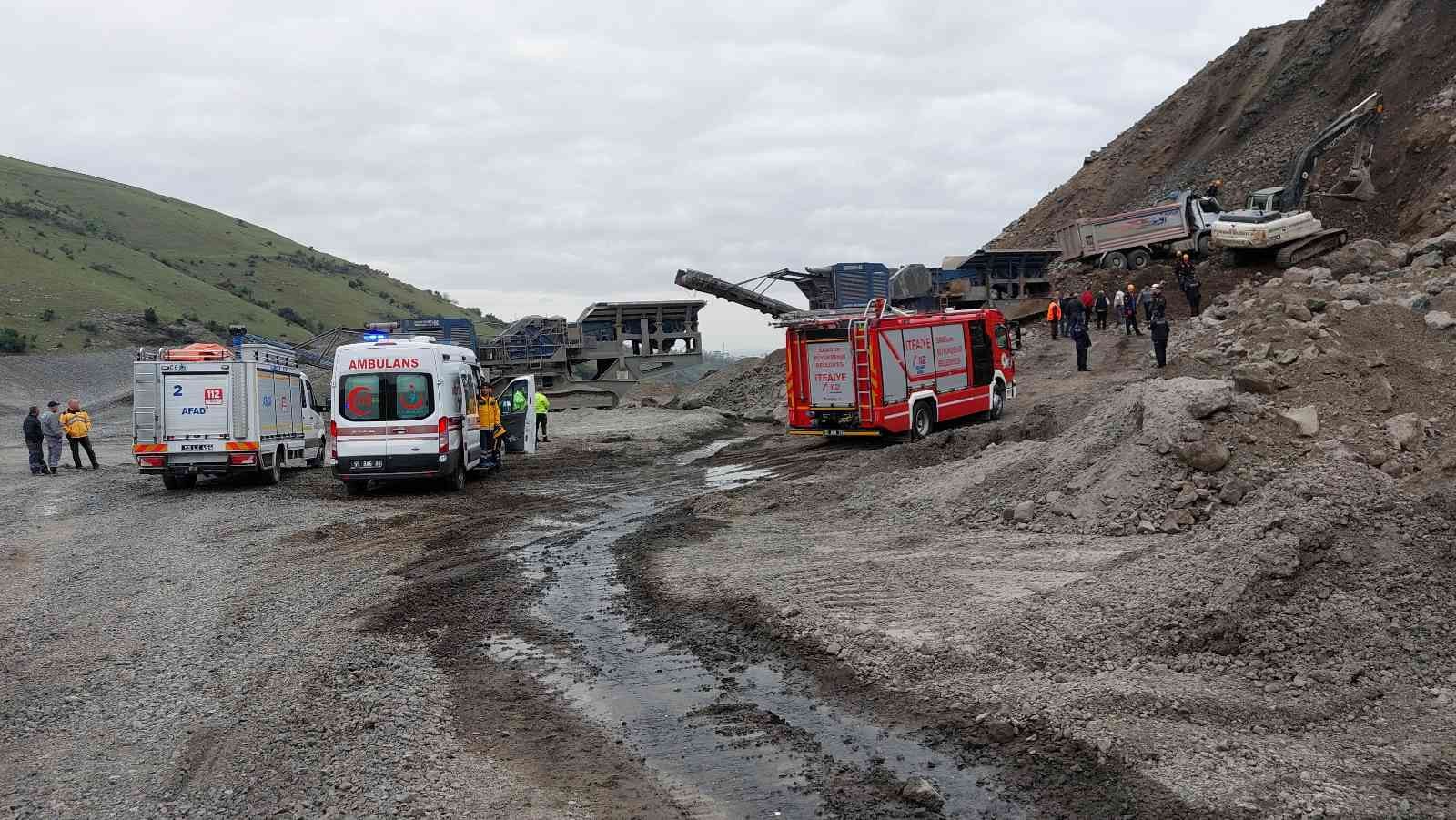 Samsun'da taş ocağında feci kaza: 1 ölü
