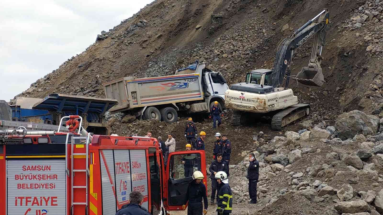 Samsun'da taş ocağında feci kaza: 1 ölü
