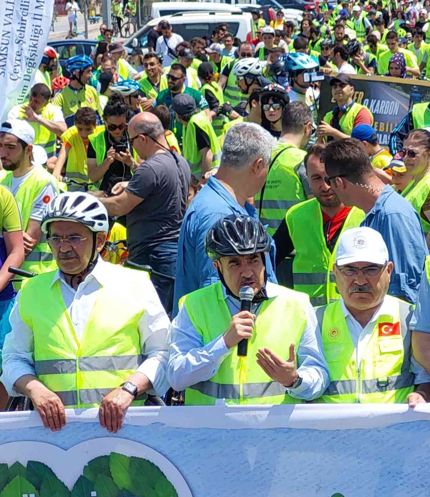 Samsun'da "Çevre Dostu Bir Yaşam" için bisiklet turu düzenlendi
