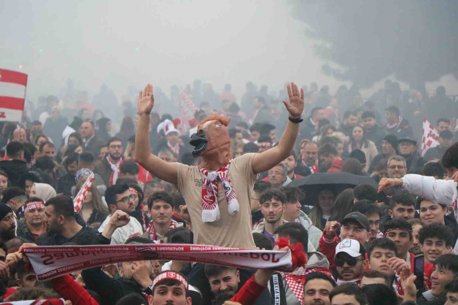 Samsunspor'dan coşkulu şampiyonluk kutlaması
