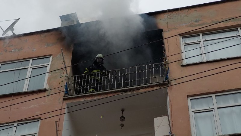 Samsun'da evde çıkan yangında kundaklama şüphesi

