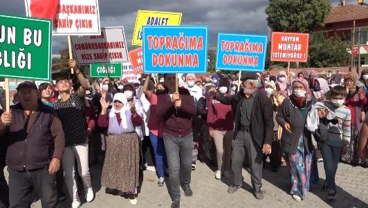 Vezirköprü'de eylem yapan vatandaşlardan 'provokasyon' tepkisi

